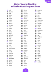 learning the top 100 Czech nouns