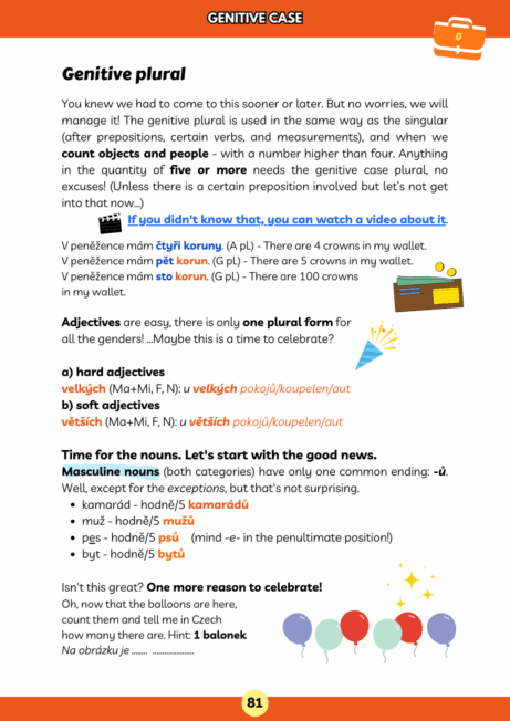 Just in Case, Learn Czech - Genitive case
