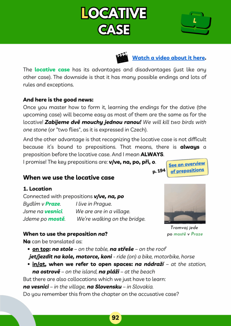 Just in Case - learn Czech grammatical cases